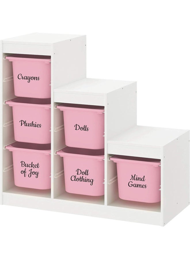 Premify Playroom Labels, Kids Room Organising Stickers – Toys & Crafts Preprinted Sticker. Waterproof Clear Vinyl Label, Children Learn Organizing Their Playroom, (Set Of 120 – Toy Closet Stickers) - Image 5