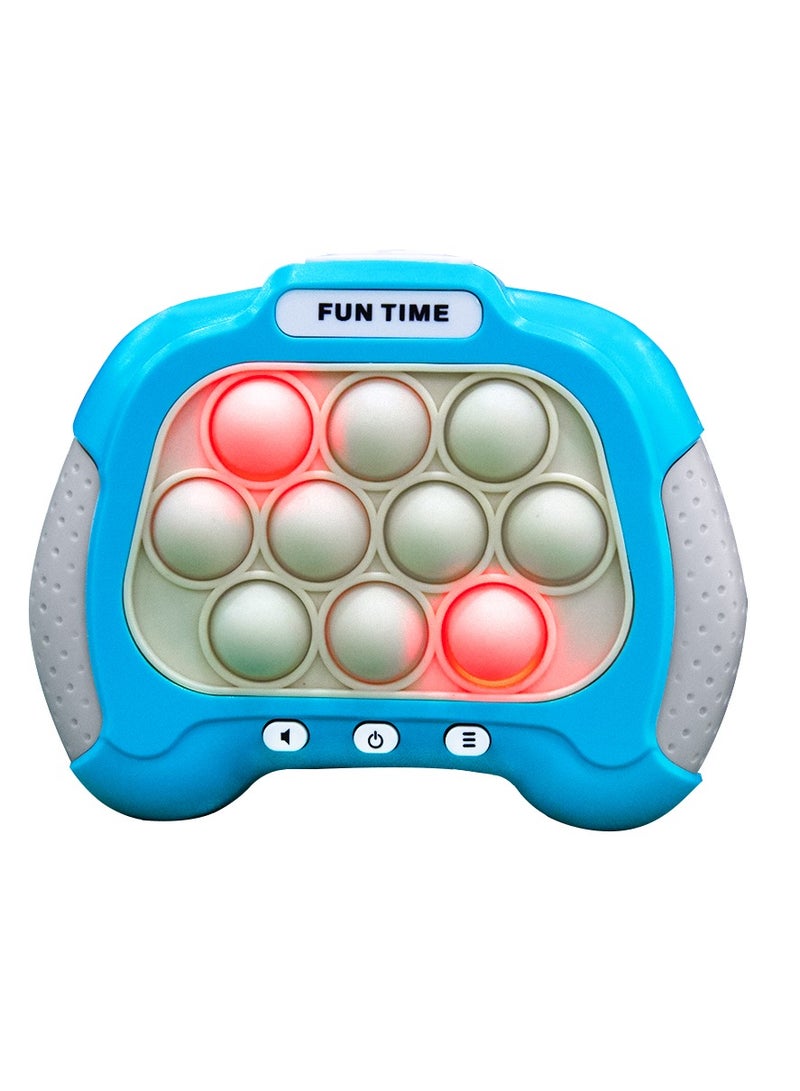 UKR Kids Quick Push Pop It Toy – Light Up Bubble Pop Fidget Toy | Rainbow Push Pop Game for Stress Relief & Anxiety | Handheld Sensory Toy for Toddlers & Kids (Blue) | Interactive Focus & Relaxation Toy - Image 1