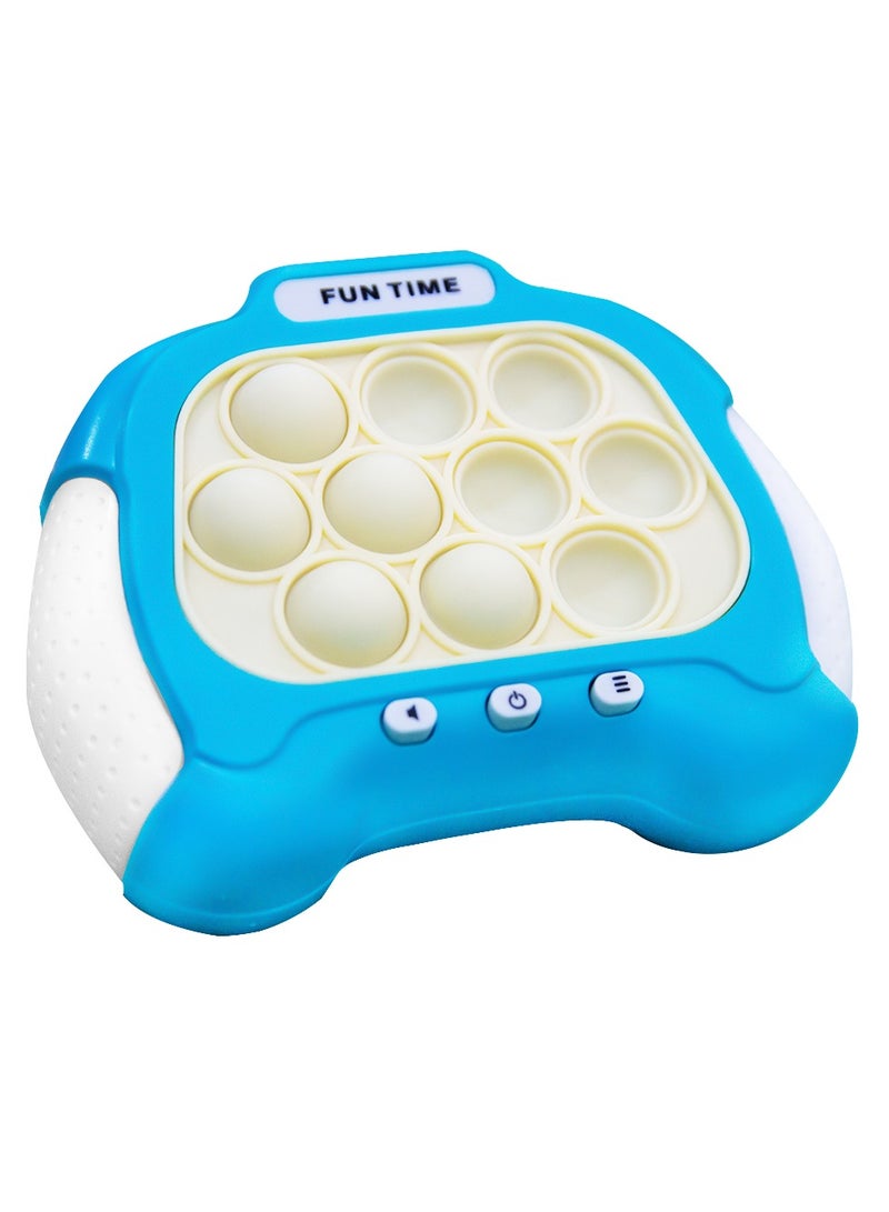 UKR Kids Quick Push Pop It Toy – Light Up Bubble Pop Fidget Toy | Rainbow Push Pop Game for Stress Relief & Anxiety | Handheld Sensory Toy for Toddlers & Kids (Blue) | Interactive Focus & Relaxation Toy - Image 2