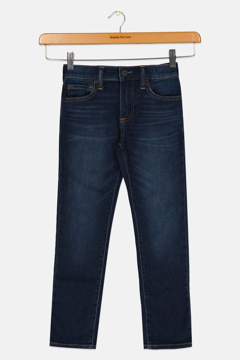 GAP Kids Boy Slim Fit Washed Stretchable Denim, Dark Wash - Image 1