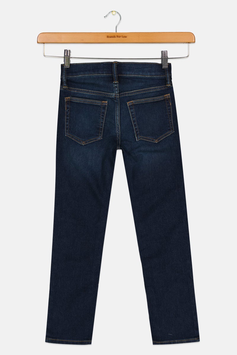 GAP Kids Boy Slim Fit Washed Stretchable Denim, Dark Wash - Image 2