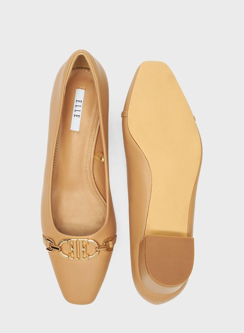 ELLE Close Toe Low Heels Pumps