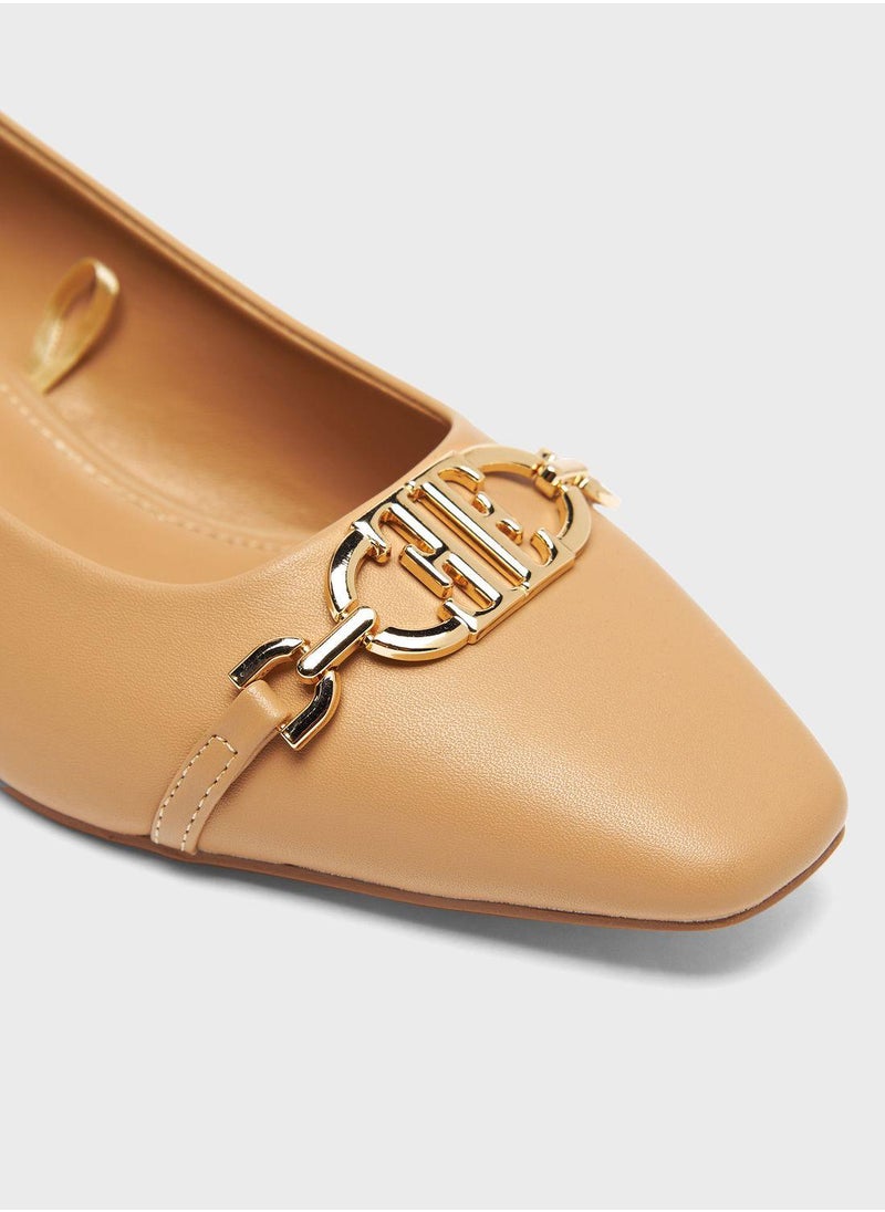 ELLE - Close Toe Low Heels Pumps - Image 1