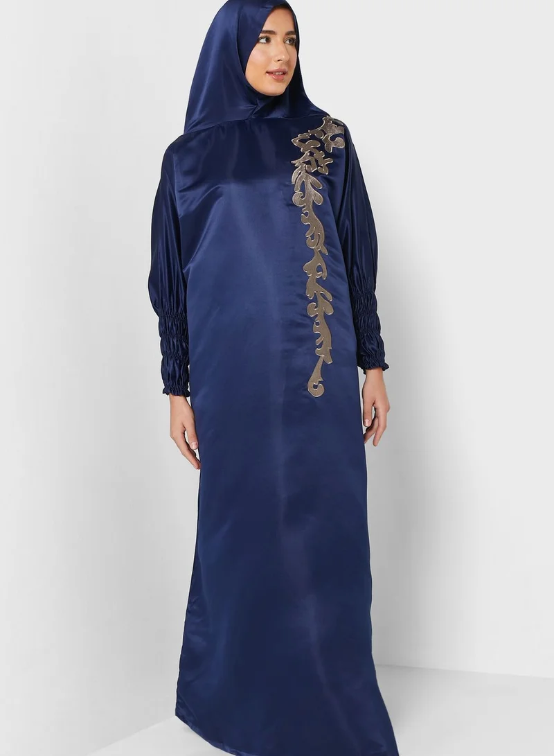 hayas closet Embroidered Detail Cuff Prayer Dress