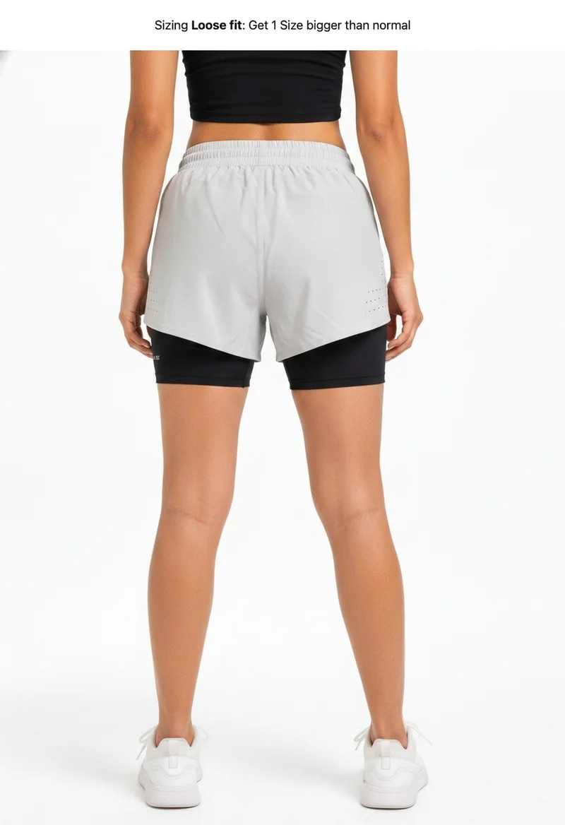 Prima Ace Women's Shorts Gym Addict Premium Light Grey
