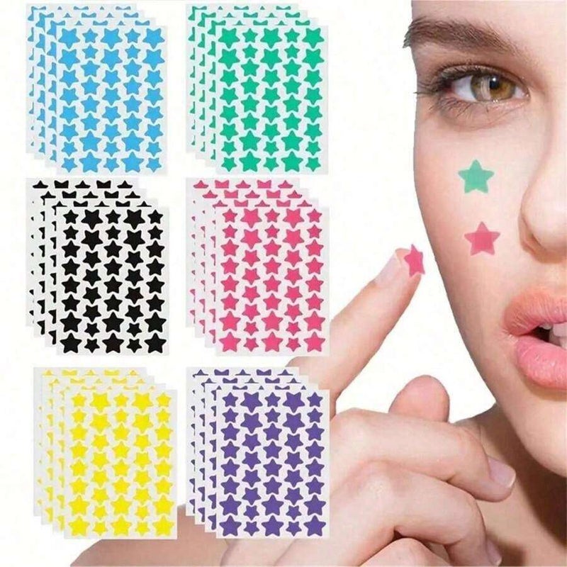 480 Pieces/12 Sheets, 240 Pieces/6 Sheets, 40 Pieces/1 Sheet - Face Star Stickers, Halloween & Christmas Decorative Stickers, Colorful Party & Photo Decorations, Room & Office Accessories, Travel Essentials, Affordable & Practical Gifts - Image 1