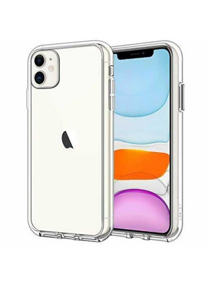 Jetech Case for iPhone 11 6.1-Inch, Non-Yellowing Shockproof Phone Bumper Cover, Anti-Scratch Clear Back (Clear) - Image 1