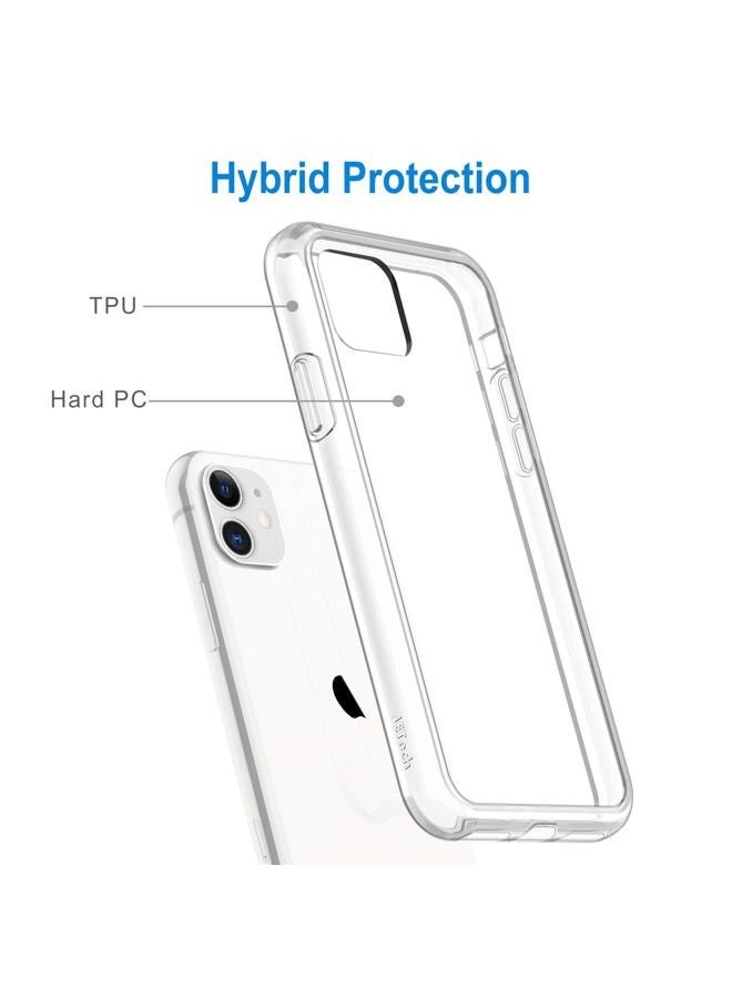 Jetech Case for iPhone 11 6.1-Inch, Non-Yellowing Shockproof Phone Bumper Cover, Anti-Scratch Clear Back (Clear) - Image 3