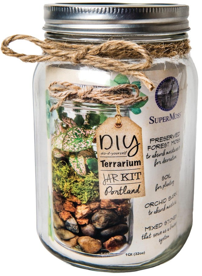 SuperMoss Portland Terrarium kit - DIY Mason Jar Terrarium Kit - Image 1