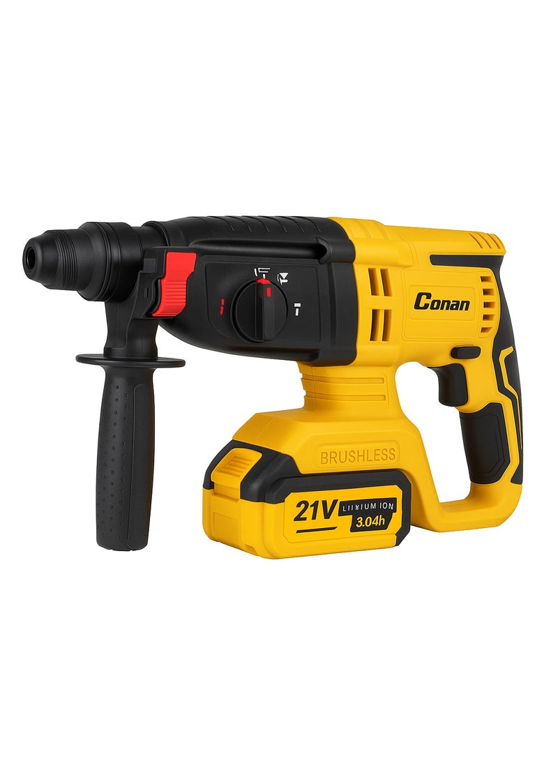 كونان مطرقة دوارة احترافية لاسلكية ببطاريتين – 21 فولت – بدون فحمات – من كونان - Image 1