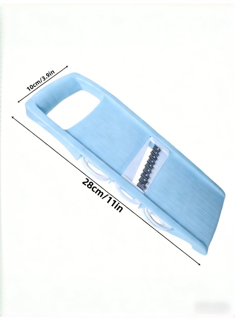 5 in 1 Slicer for Kitchen Vegetable Slicer, Potato Cutter, Vegetables Cutter,Multi Blade Potato Chip Slicer Veggie Slicer Julienne Shredder Vegetable peeler For Small Job In Kitchen Blue - Image 2