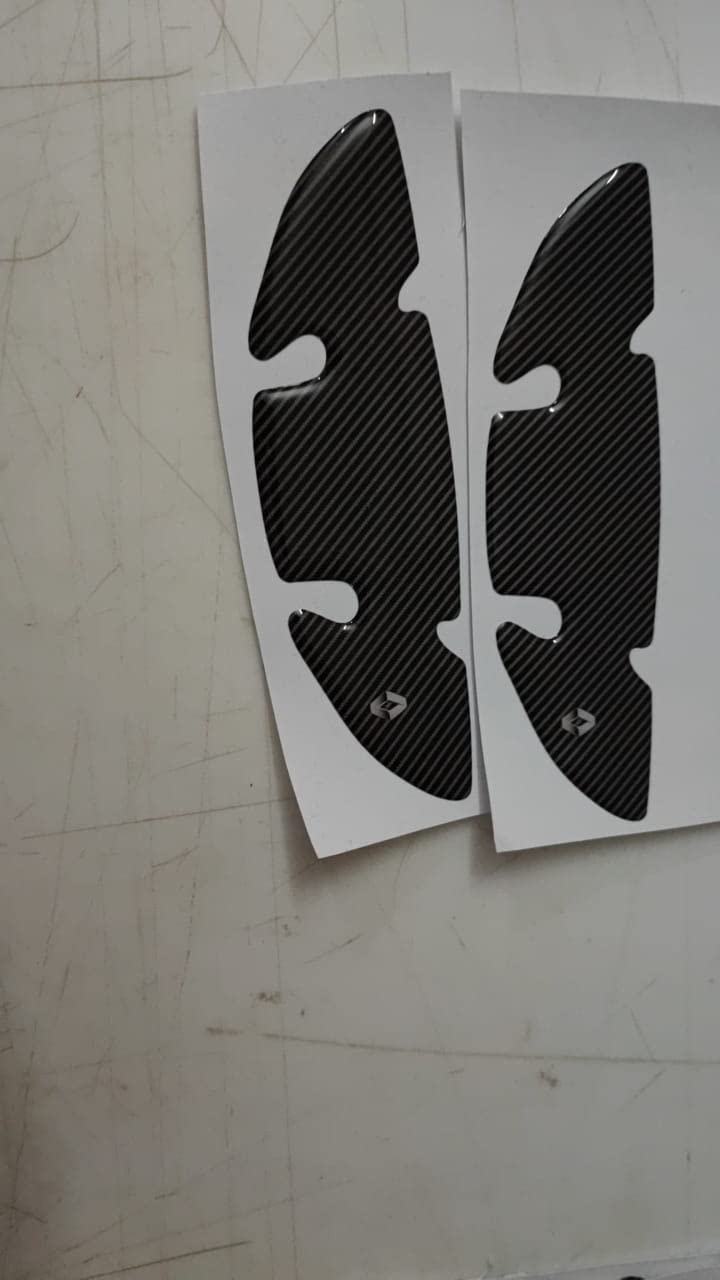 BIG FLAG BFRC 3D Gel Finish Car Door Carbon Fiber Handle Cup Scratch Guard Sticker Universal for Specific Brand (Pack of 4) (MRDRCFVAR) (Duster_KWID) - Image 5