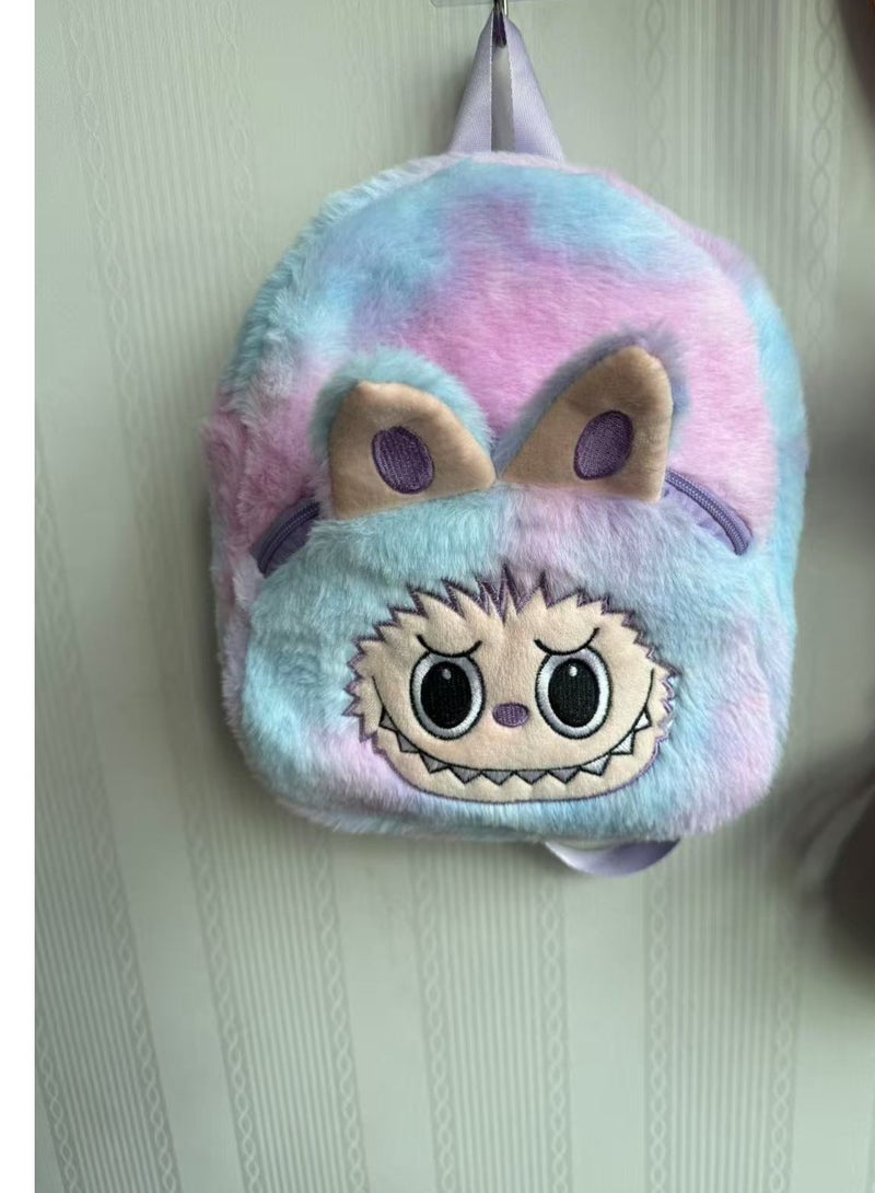 Cartoon Casual Bubble Matlab Toddler Backpack Autumn and Winter Schoolbag Large Capacity Children Plush Backpack 26*23*9CM