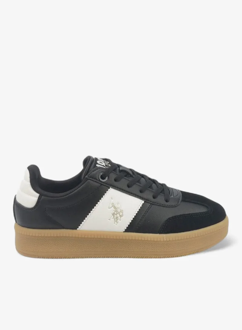 U.S. Polo Assn. BLACK Women's Panelled Lace-Up Sneakers for Women | Best Price UAE