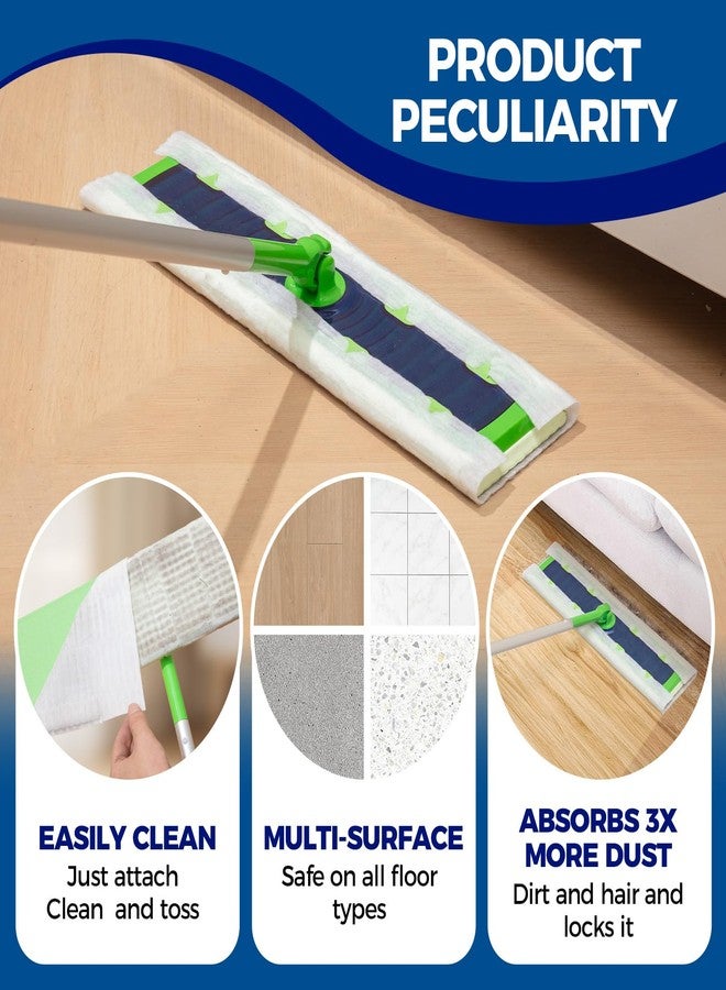 PEACHICHA XL Dry Mop Refills Dust Sweeping Cloths Disposable Mop Pads for XL Sweeper X Large Floor Cleaning Mop Refills, 9.84x17.71 Inch, 40 Count - Image 3
