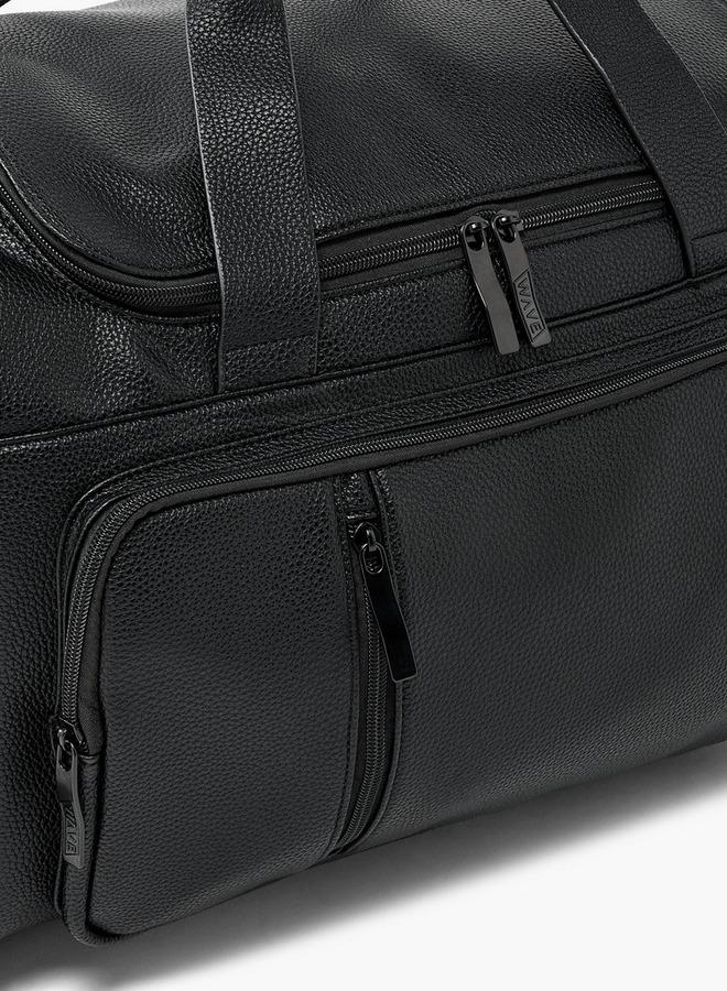 Wave Celeste Textured Duffle Bag With Wheels - Image 5