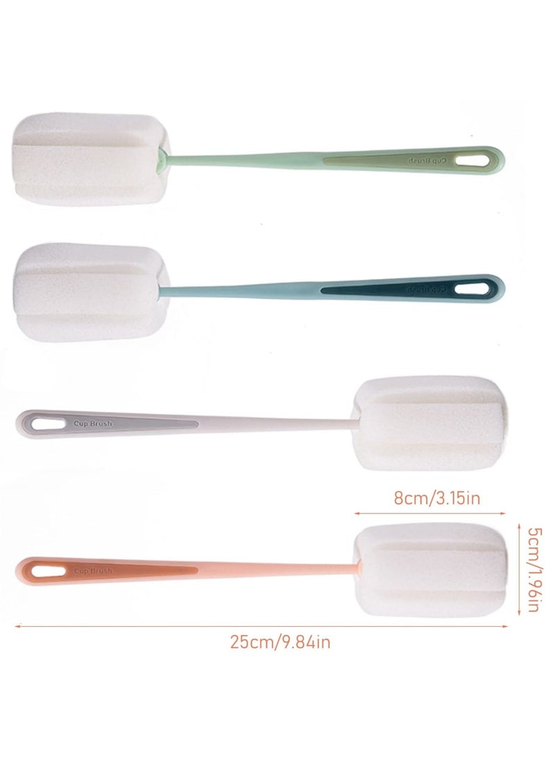 Barakah 4 PCS Sponge Bottle Brushes, Handle Bottle Scrubber Cleaning Brush for Thermos, Mug, Cup, Teapot, and Baby Bottles, Soft Sponge Head, Durable Water Bottle Cleaner for Kitchen, Home, and Travel Use - Image 5