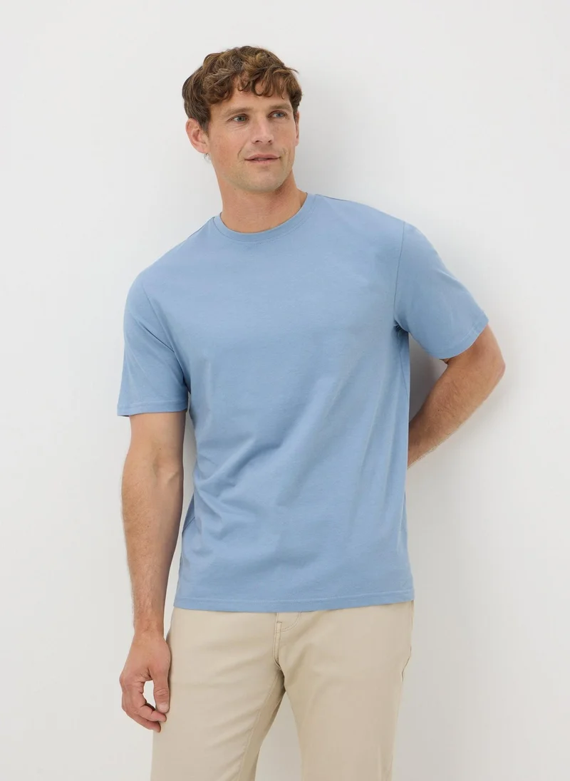 Matalan Light Blue Essential Crew Neck T-Shirt
