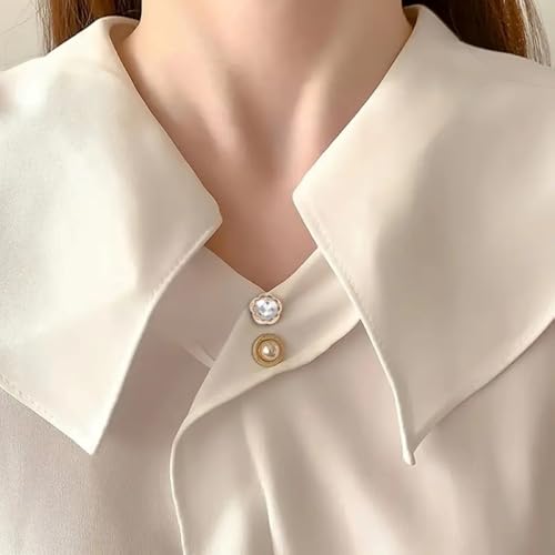 LUVINA 10Pcs Button for Women Shirt Button for Clothing Dress Supplies Clothing Bags Accessories Supplies DIY Crafts, Brooch for Women Shirt Brooch Cover up Buttons (Diamond (10pc)) - Image 4