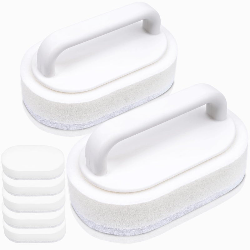 TidyMister Thickened Handheld Scrub Pad for Hot Tubs, Spas & Pools, Non-Scratch Replaceable Scouring Pads for Tile Cleaning, 5 Pack - Image 1