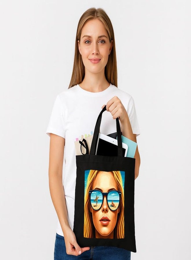 PrintingZone Printed Tote Bag For Women| Designer Canvas Printed Tote Bag for Women for Office & College - Image 4