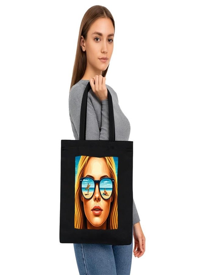 PrintingZone Printed Tote Bag For Women| Designer Canvas Printed Tote Bag for Women for Office & College - Image 3