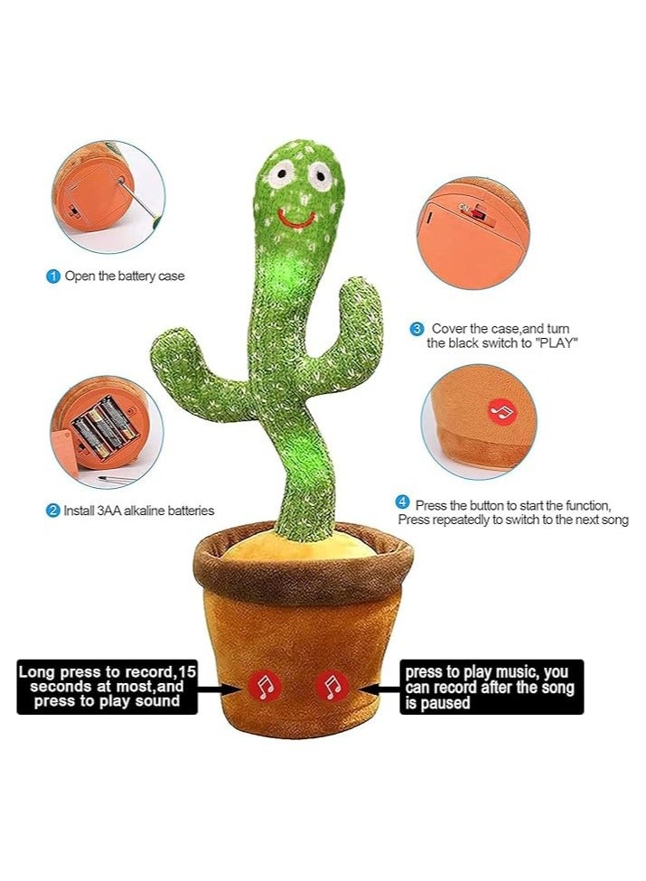Bear Dancing CactUS Toys, Recording CactUS, Singing CactUS Toy, Talking CactUS PlUSh Toy For Home Decoration And Children Playing, Best CactUS Gift For Your Baby Including 120 MUSic  - Image 5