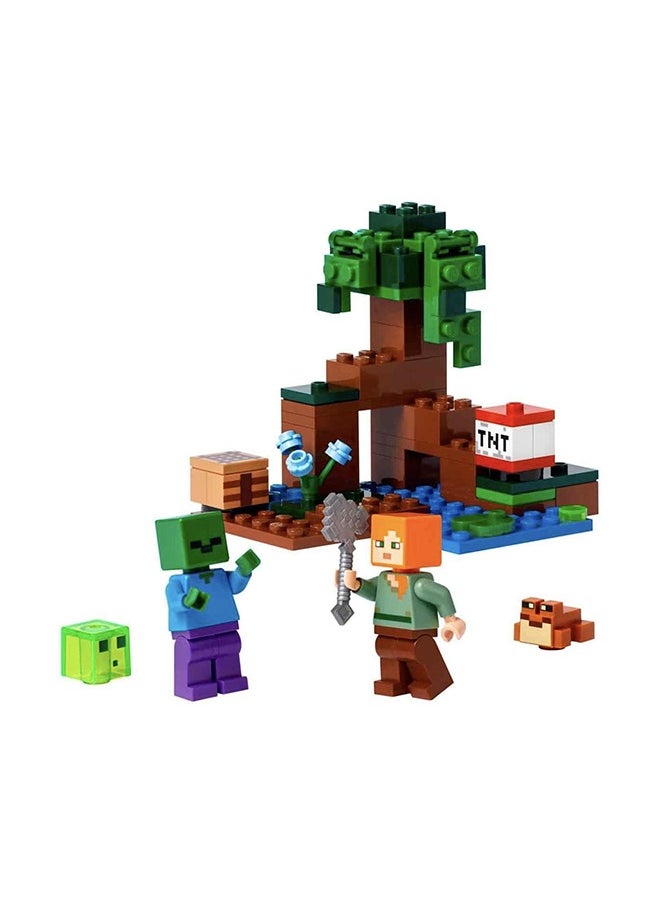 LEGO - Minecraft The Swamp Adventure 21240 Building Toy Set with Alex, a Zombie, a Slime and a Frog in the Game’s Popular Biome; Fun-Filled, Hands-on Adventures for Players and Any Kid Aged 7+ (65 Pieces) - Image 1