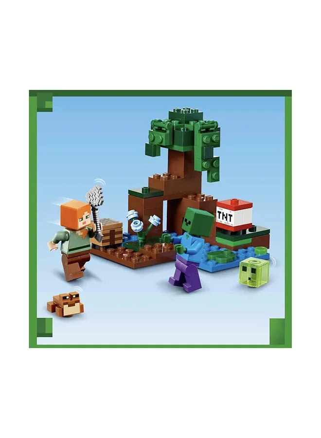 LEGO Minecraft The Swamp Adventure 21240 Building Toy Set with Alex, a Zombie, a Slime and a Frog in the Game’s Popular Biome; Fun-Filled, Hands-on Adventures for Players and Any Kid Aged 7+ (65 Pieces)
