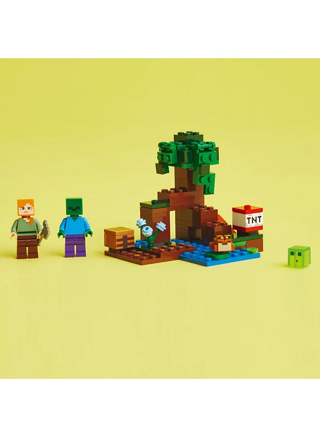 LEGO Minecraft The Swamp Adventure 21240 Building Toy Set with Alex, a Zombie, a Slime and a Frog in the Game’s Popular Biome; Fun-Filled, Hands-on Adventures for Players and Any Kid Aged 7+ (65 Pieces)