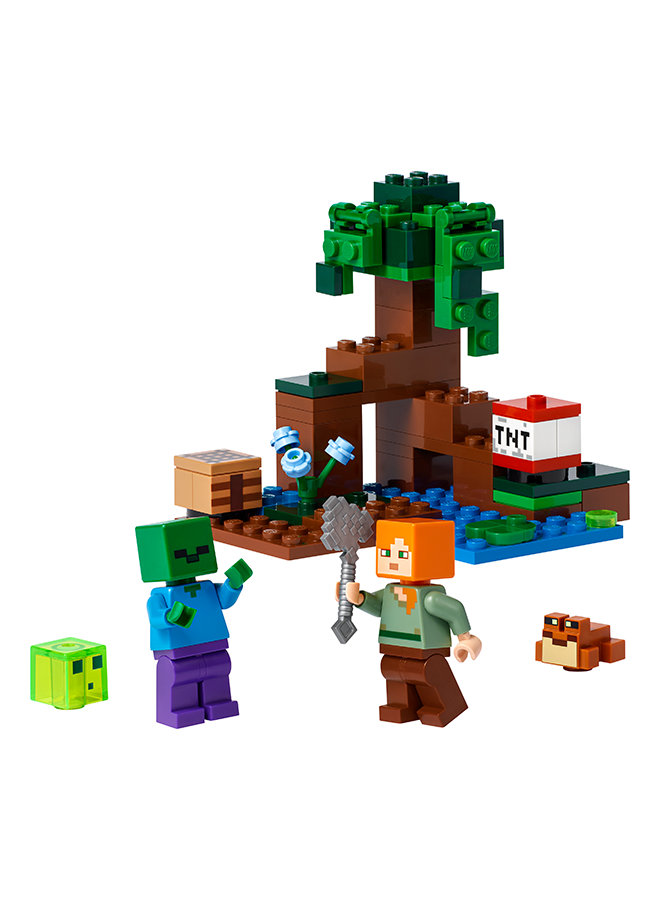 LEGO Minecraft The Swamp Adventure 21240 Building Toy Set with Alex, a Zombie, a Slime and a Frog in the Game’s Popular Biome; Fun-Filled, Hands-on Adventures for Players and Any Kid Aged 7+ (65 Pieces)