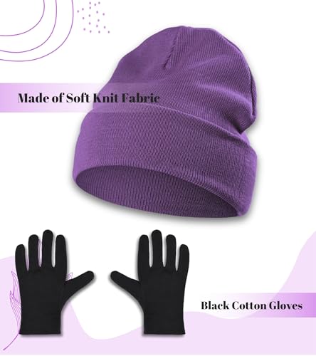 PIIDUOO Purple Halloween Costume Accessories for Women - Adult Halloween Costumes Party Cosplay Set with Goggles Glasses Beanie Gloves Suspenders Tutu - Image 2