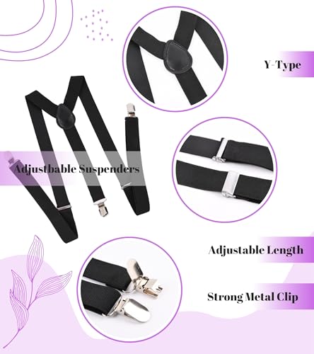 PIIDUOO Purple Halloween Costume Accessories for Women - Adult Halloween Costumes Party Cosplay Set with Goggles Glasses Beanie Gloves Suspenders Tutu - Image 4