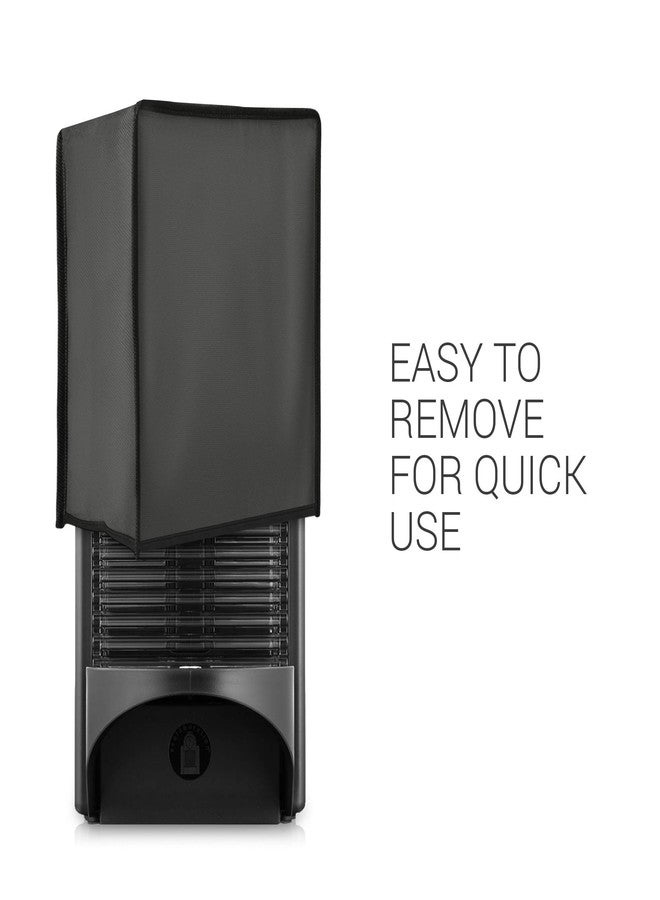 kwmobile Cover Compatible with Nespresso Pixie - Plastic Case for Coffee Maker Machine - Dark Grey - Image 3
