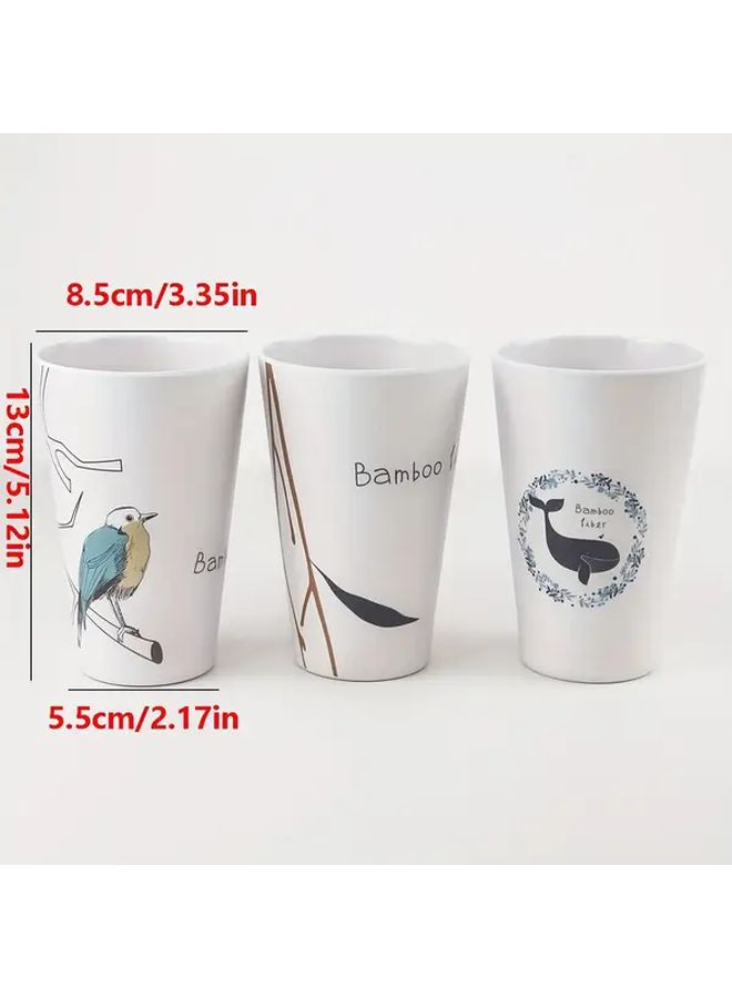 Nature Inspired Plastic Water Cup Anti Scald Durable Travel Home Random Pattern - Image 3