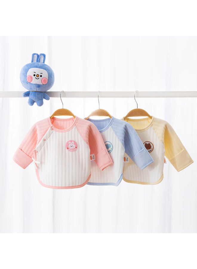 Babyprints Babyprints Baby Half-back Clothing Autumn And Winter Warm Top Newborn Baby Boys And Girls Cotton-padded Clothes Soft And Comfortable Yellow Bear 52  - Image 1