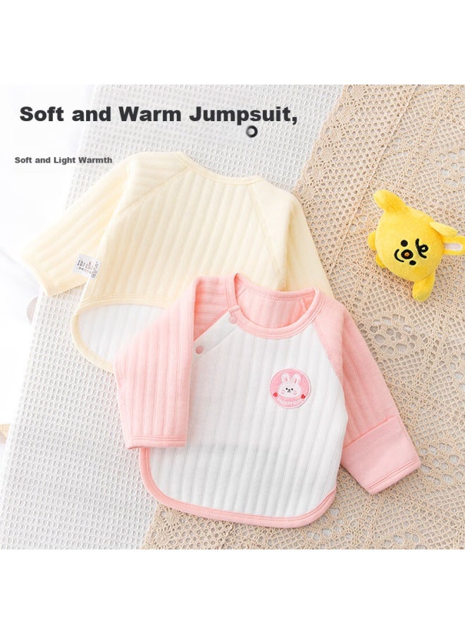 Babyprints Babyprints Baby Half-back Clothing Autumn And Winter Warm Top Newborn Baby Boys And Girls Cotton-padded Clothes Soft And Comfortable Yellow Bear 52  - Image 2