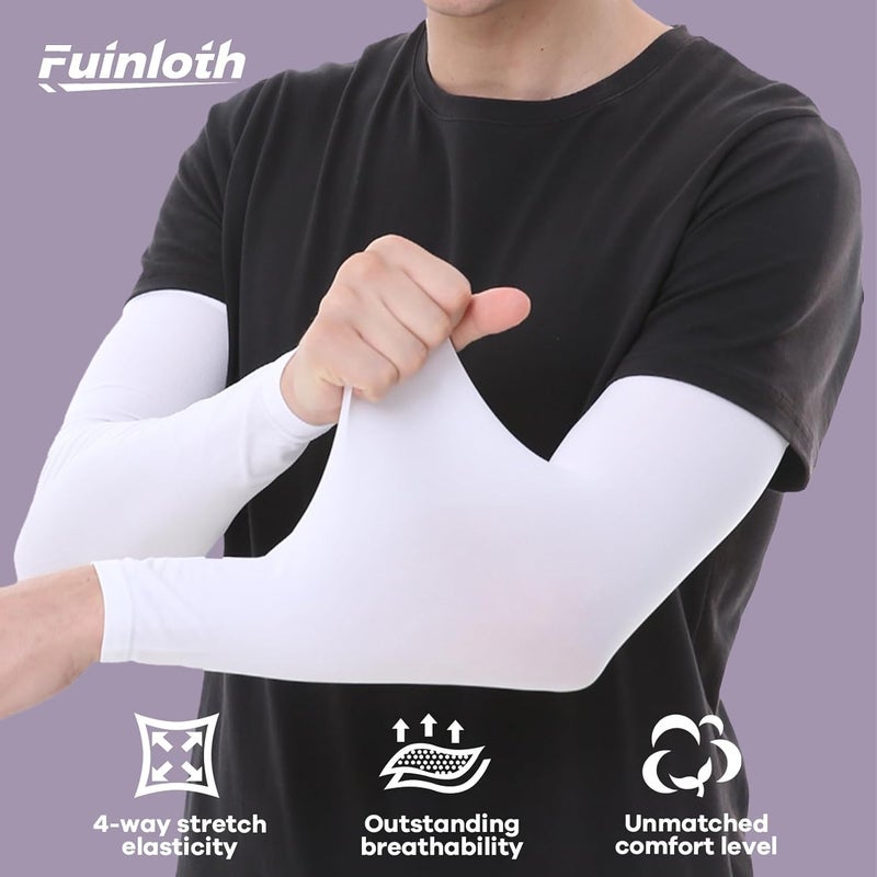 فوينلوث أكمام الذراع المبردة والمحمية من أشعة الشمس من Fuinloth مع تقنية الضغط الرياضي للرجال و��لنساء - Image 2