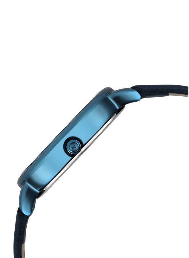 fastrack Glitch Silver Dial Blue Leather Strap Watch 6234Ql01 - Image 3