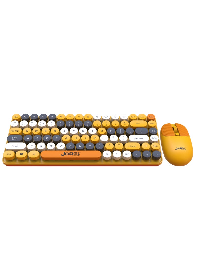 Wireless Keyboard and Mouse WS682 with colorful and attractive design, 84 button modern look, and professional performance, works with dual Bluetooth + 2.4GHz system, supports connection to multiple devices at the same time, requires 2*AAA battery, ideal for computer, laptop, tablet and even mobile