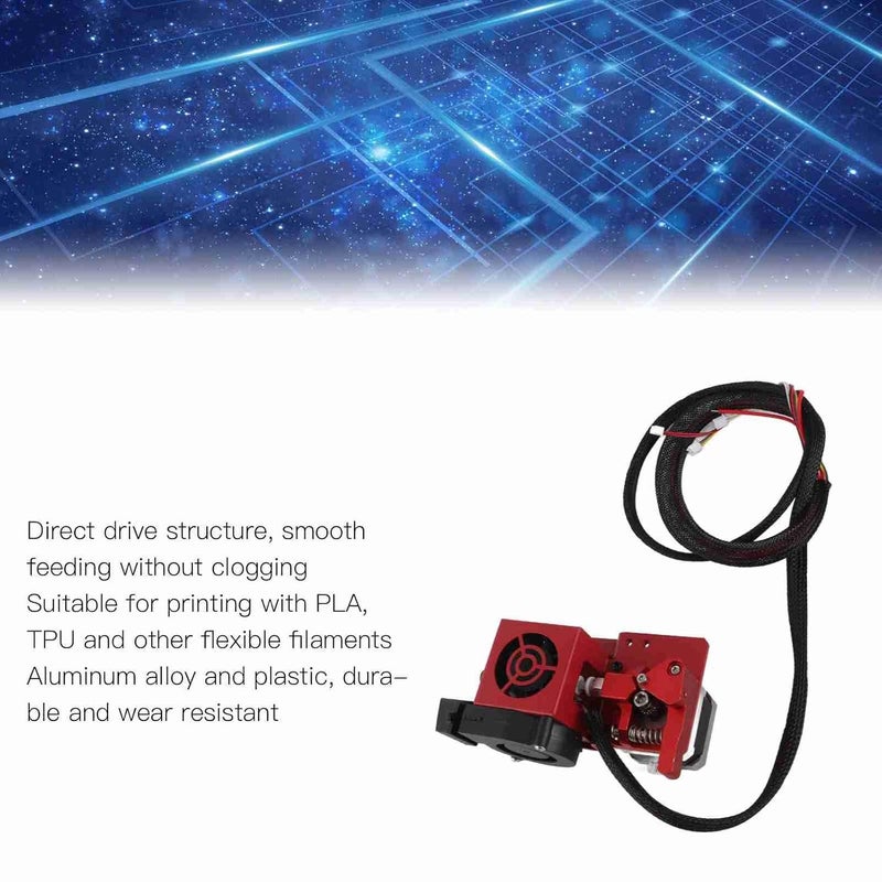 Dual Gear Direct Drive 3D Printer Extruder Kit 24V Short Range Aluminum Alloy - Image 5