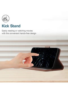 Generic For Infinix Smart 9 Cover,Protective Infinix Smart 9 Case Premium Leather Wallet Case with Card Holder Kickstand Magnetic Closure Flip Folio Case Cover for Infinix Smart 9,Brown  - Image 4