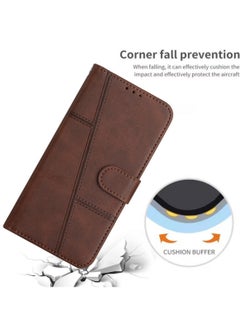 Generic For Infinix Smart 9 Cover,Protective Infinix Smart 9 Case Premium Leather Wallet Case with Card Holder Kickstand Magnetic Closure Flip Folio Case Cover for Infinix Smart 9,Brown  - Image 5