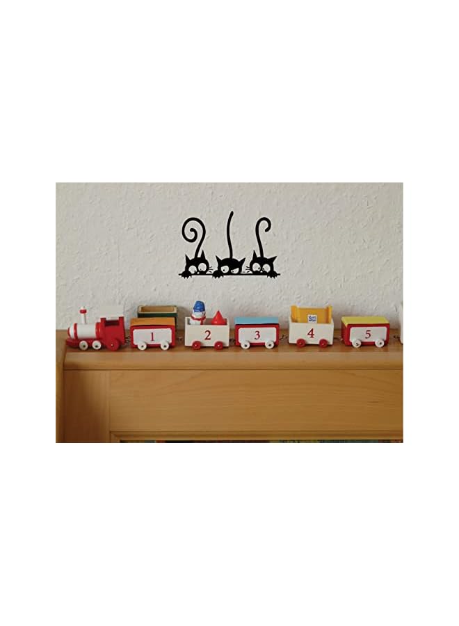 S-TOP Black Cat Wall Sticker Decal, 8''×12' PVC Vinyl Quote Art for Walls - Image 4