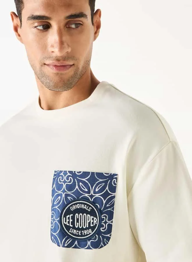 Lee Cooper Lee Cooper Pocket Print Oversized T-shirt with Crew Neck