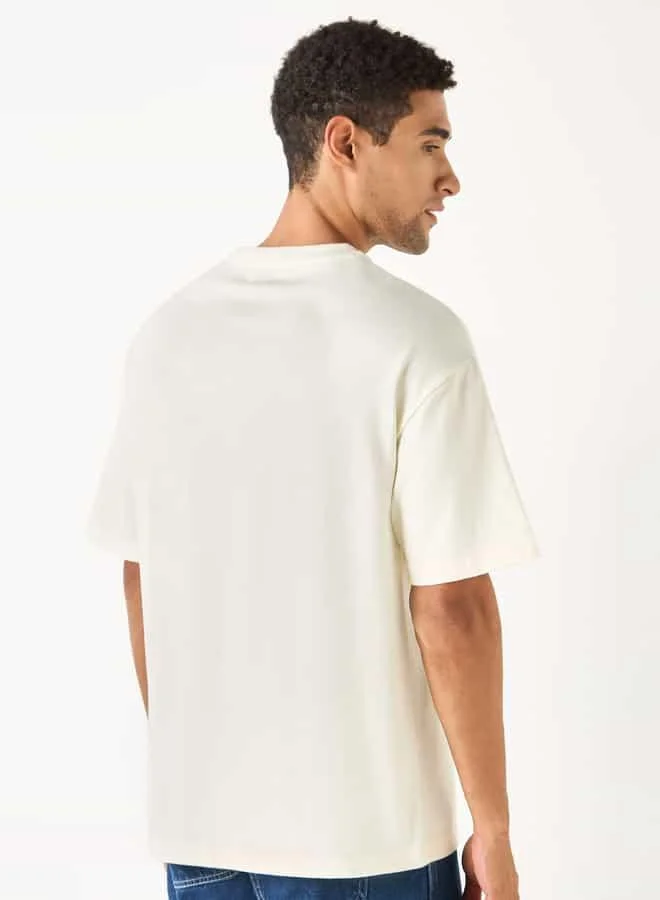 Lee Cooper Lee Cooper Pocket Print Oversized T-shirt with Crew Neck