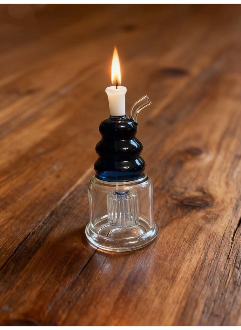 شيانغ مي مصباح زيت زجاجي ممتاز مقاوم للحرارة، زجاجة مزهرية زجاجية مصنوعة من مادة البورسليكات عالية الجودة للاستخدام طويل الأمد، مزهرية زجاجية شفافة (لون عشوائي) - Image 3