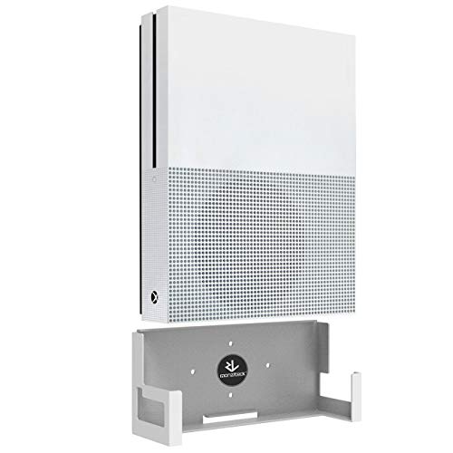 Monzlteck Wall Mount for Xbox One S，All Metal Vertical Hanging On Wall with Power Botton Left/Right,Wall Shelf Bracket for Xbox 1S - Image 1