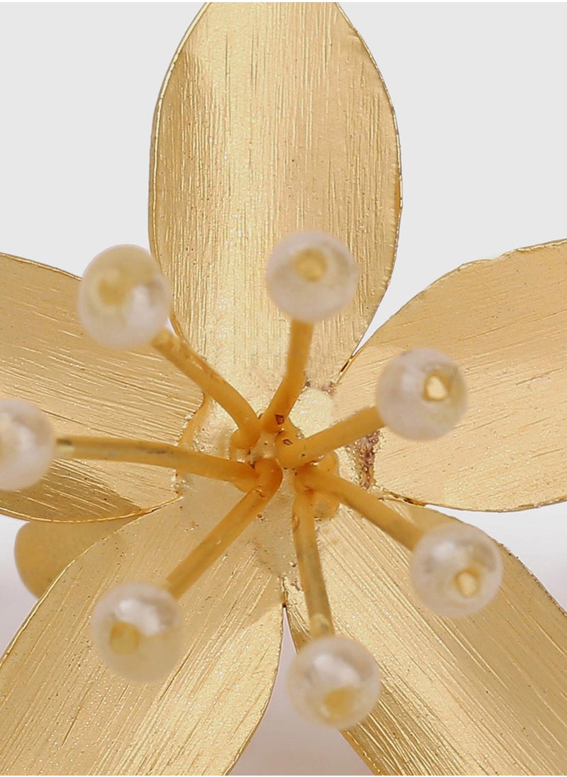 SOHI White Pearl Beaded Finger Ring  - Image 5