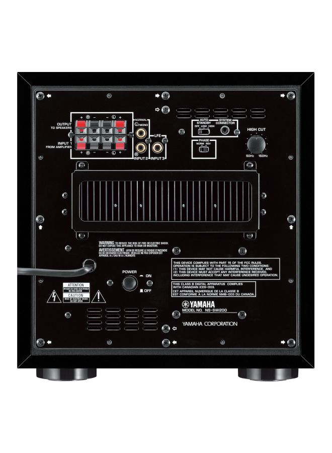ياماها مضخم صوت يعمل بالطاقة NS-SW200PN أسود - Image 2